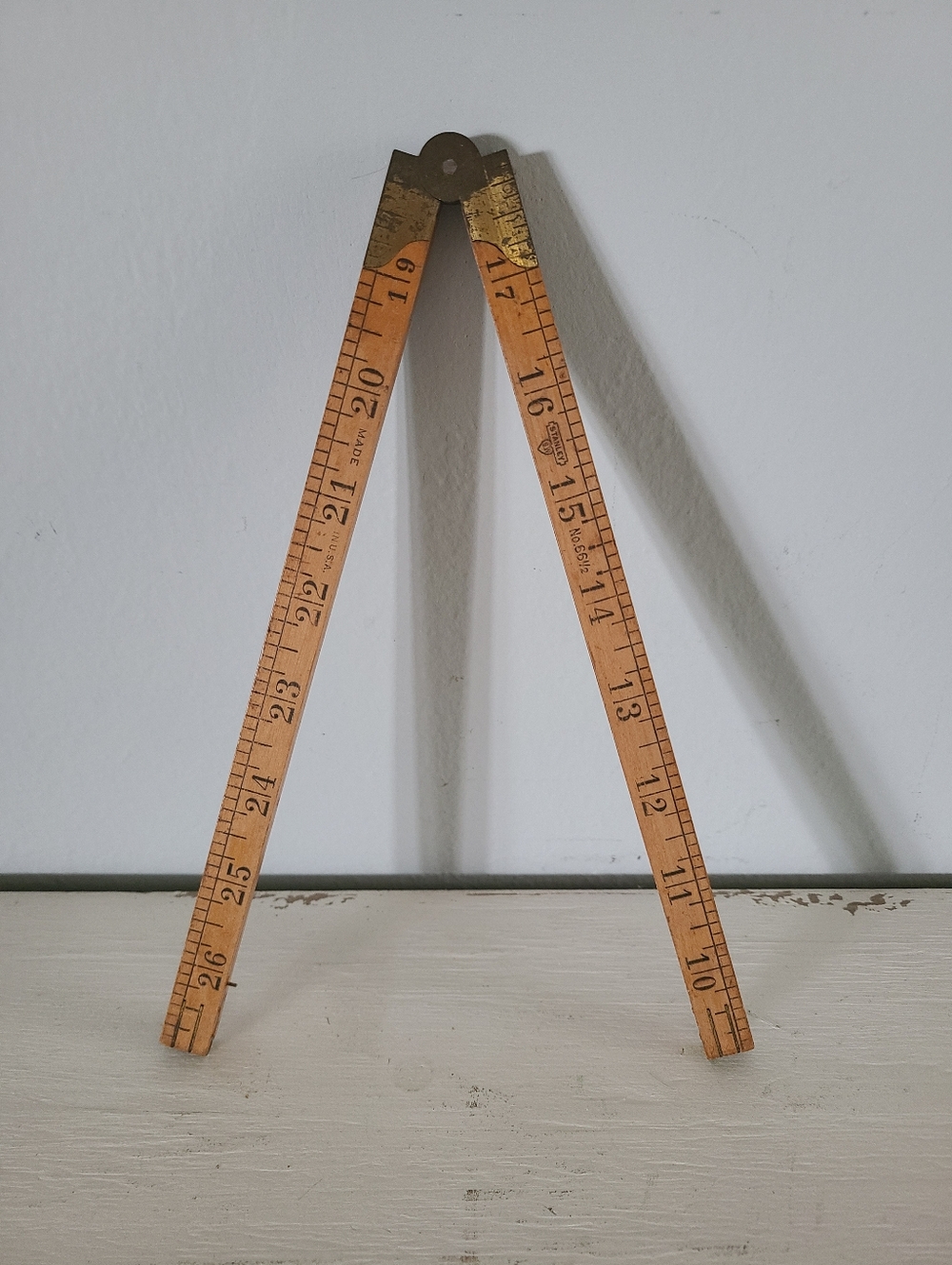 Vintage Stanley 66 1/2 Foldable Boxwood Ruler